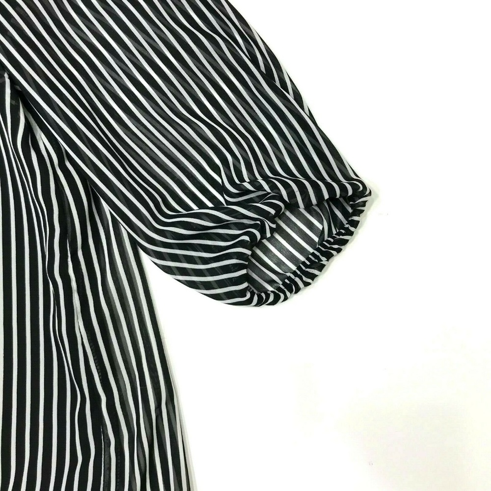 SOLD AB Studio XL 3/4 Sleeve Stripe Blouse EUC - Picture 4 of 6